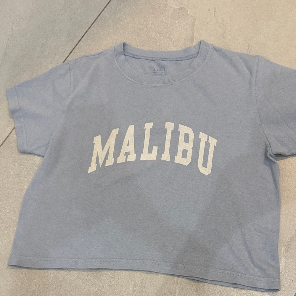 Brandy Melville Light Blue 'Malibu' Kids Tee